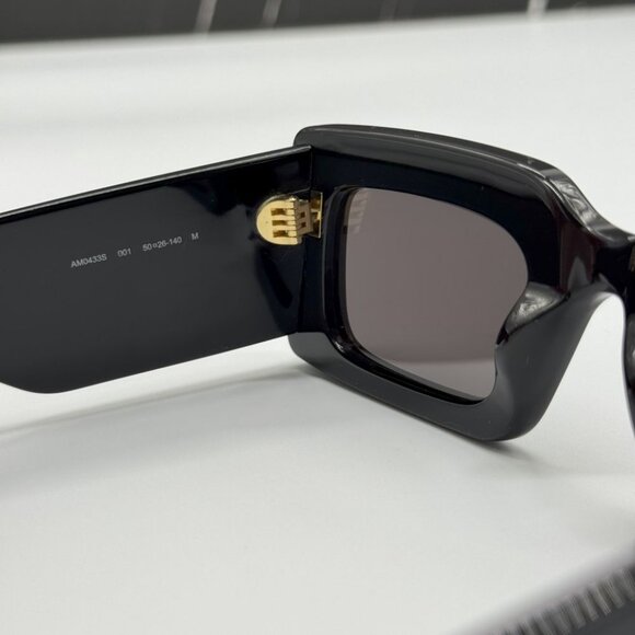 NEW ALEXANDER MCQUEEN AM0433S 001 SUNGLASSES WOMEN BLACK SQUARE EYEWEAR - Picture 9 of 13